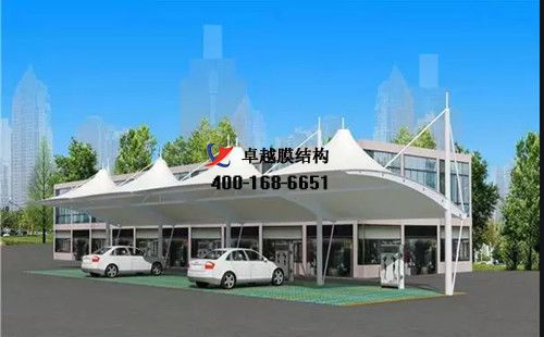 潛江膜結(jié)構(gòu)充電站樁車棚【楚捷公共交通有限責任公司等】工程設計施工案例