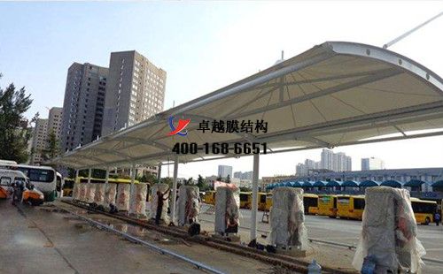 邢臺膜結(jié)構(gòu)充電站樁車棚【邢臺交通運輸集團有限公司等】工程設計施工案例