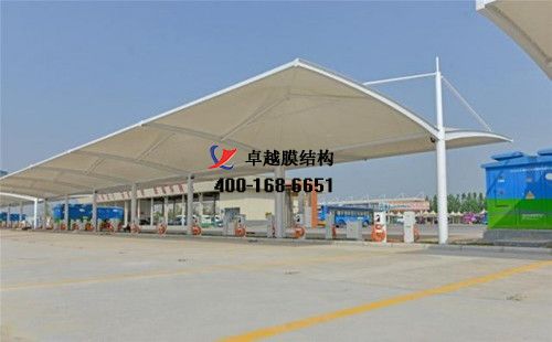 ?？h膜結構充電站樁停車棚/雨棚【?？h漢生食品有限責任公司等】工程設計施工案例
