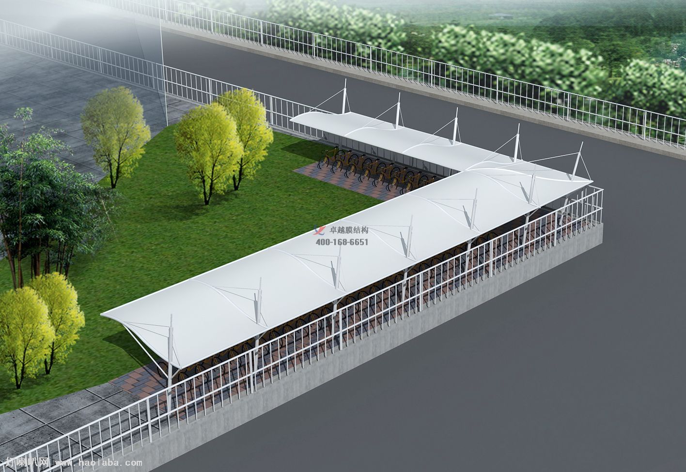 烏蘭察布膜結(jié)構(gòu)車棚【烏蘭察布市交通運(yùn)輸資源開發(fā)集團(tuán)有限公司等】設(shè)計(jì)施工案例