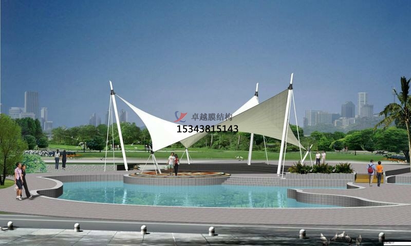 石家莊開(kāi)封<font color='red'>張拉膜結(jié)構(gòu)</font>景觀小品
