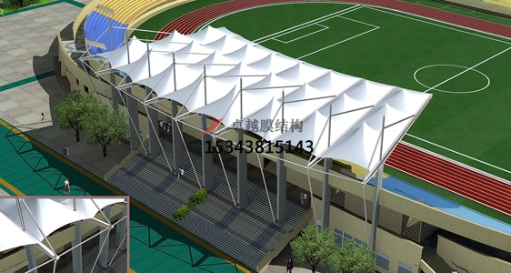 鶴壁?？h體育公園膜結(jié)構(gòu)【看臺雨棚】門球場案例
