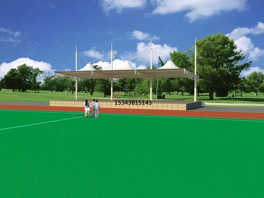 澧縣體育公園膜結(jié)構(gòu)【看臺(tái)雨棚】門球場案例