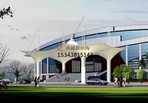 膜結構大門、建筑入口效果圖