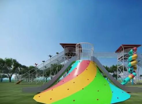 親子游樂，遮陽棚護航