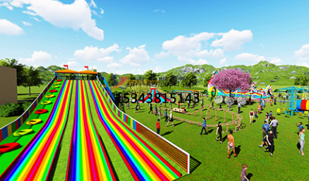 鶴壁彩虹滑道游樂設(shè)備紅色遮陽(yáng)棚結(jié)構(gòu)設(shè)計(jì)生產(chǎn)